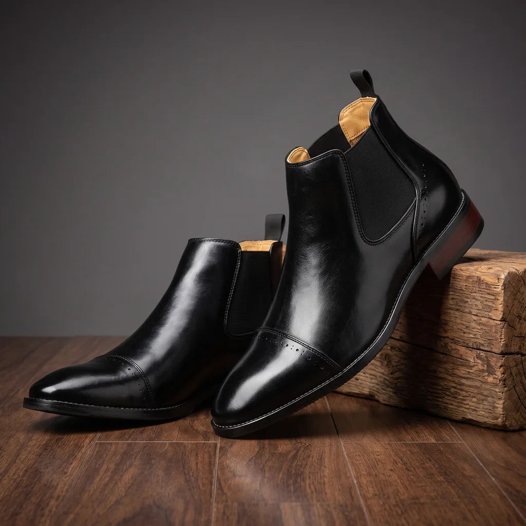 Donovan Pointed Toe Boots - Color:Black;Size:38