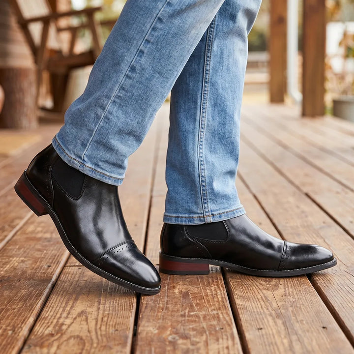Men's Black Lipton Mid Chelsea Boots