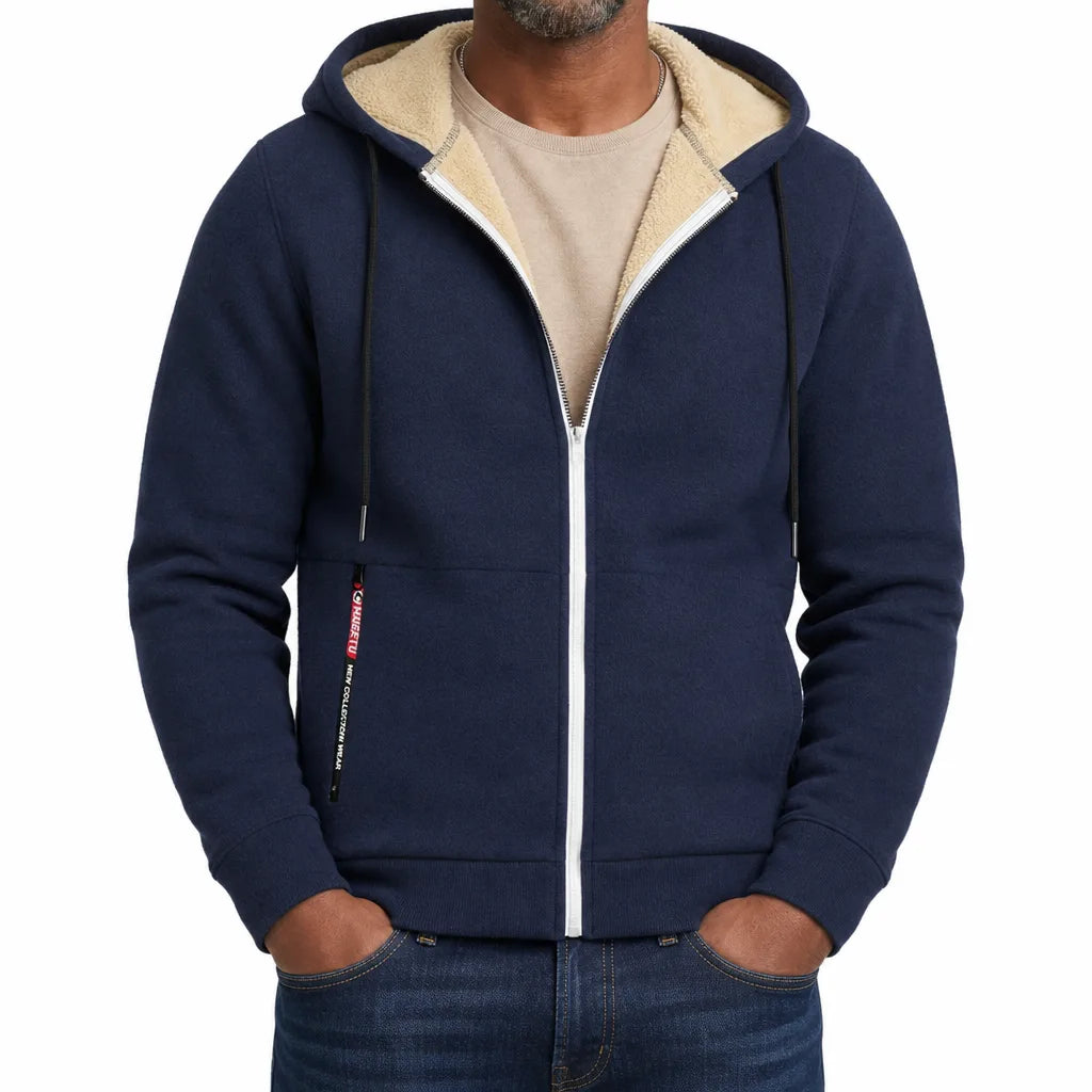 Douglas Full Zip Hoodie - Color:Blue;Size:XS