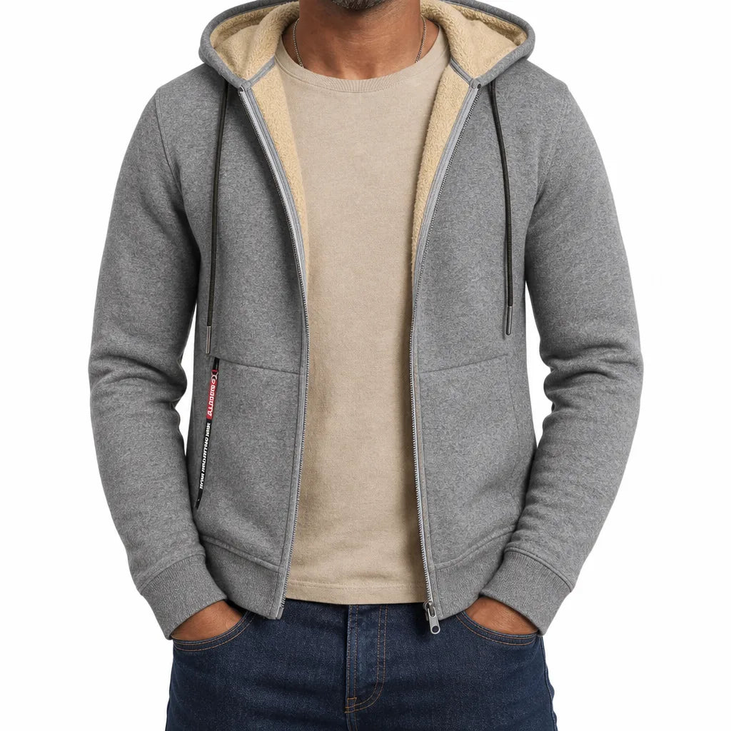 Douglas Full Zip Hoodie - Color:Gray;Size:XS