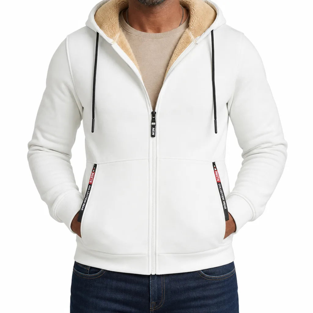 Douglas Full Zip Hoodie - Color:White;Size:XS