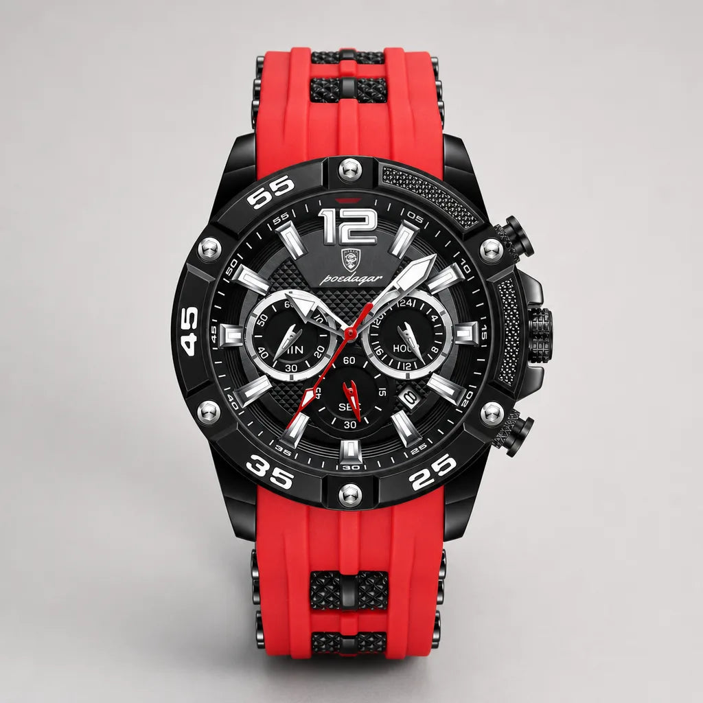 Drake Quartz Pro Watch - Color:Red