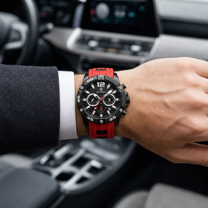 Men's Red Drake Quartz Sport Watch