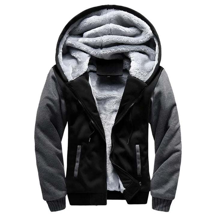 Drew | Men's Hooded Fleece Jacket - Size:XS;Color:Black