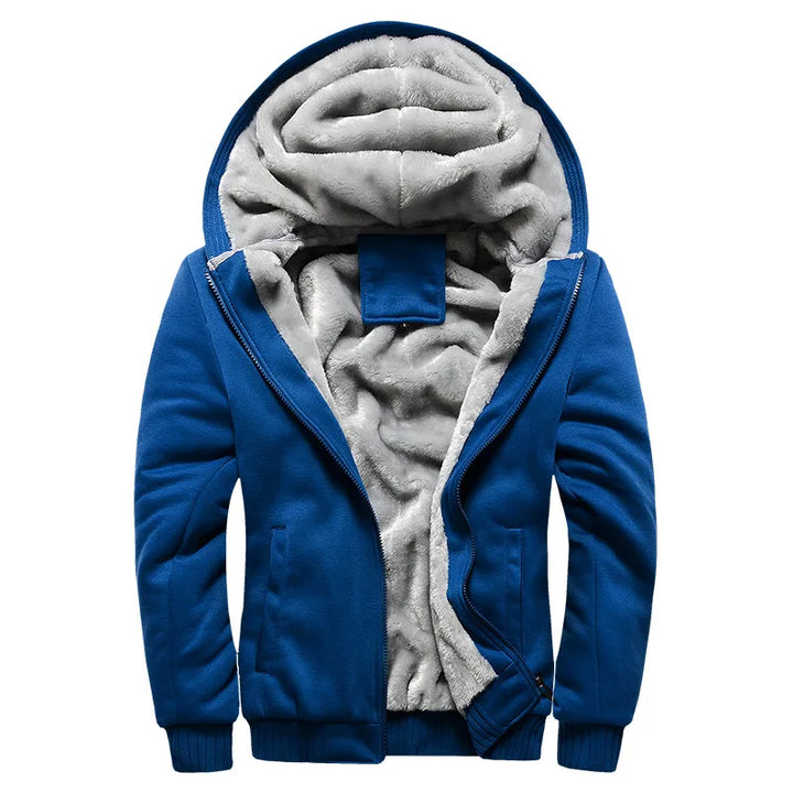 Drew | Men's Hooded Fleece Jacket - Size:XS;Color:Blue