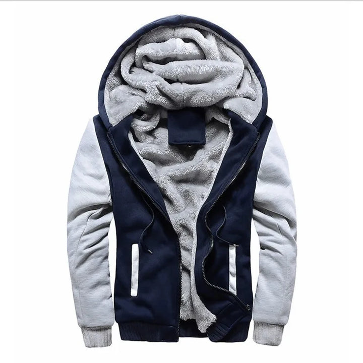 Drew | Men's Hooded Fleece Jacket - Size:XS;Color:Navy Blue