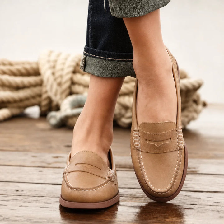 Duffy | Women's Orthopedic Loafers  - Color:Khaki;Size:34