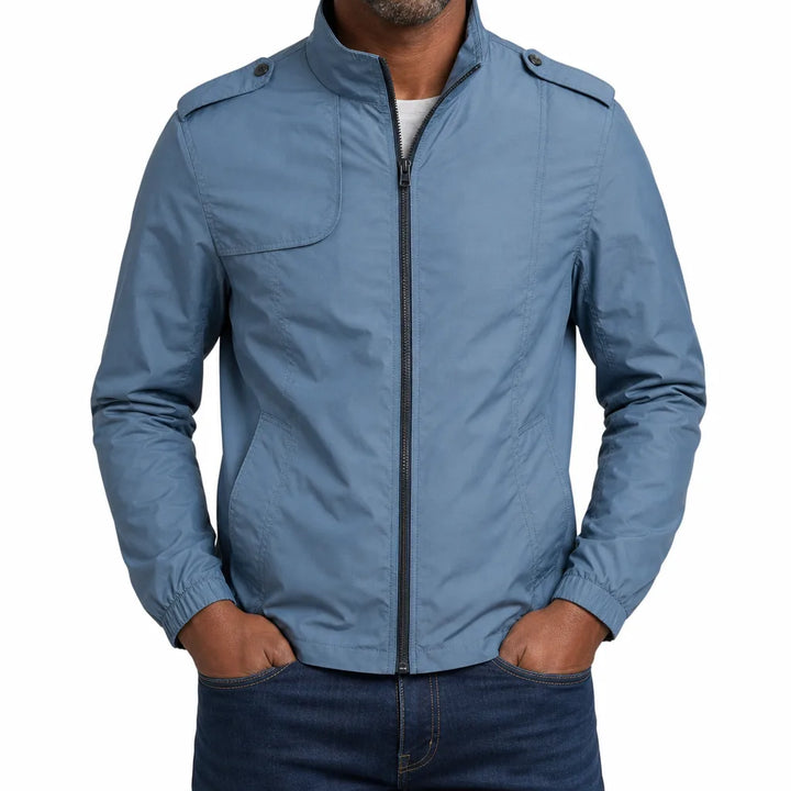 Duncan | Lightweight Stylish Windbreaker Zip Jacket - Color:Blue;Size:S