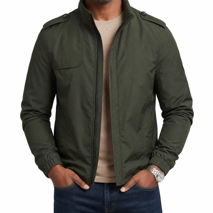 Duncan | Lightweight Stylish Windbreaker Zip Jacket - Color:Green;Size:S