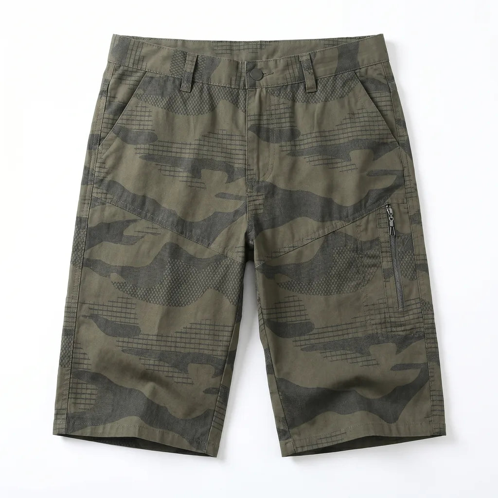 Eaton Camo Shorts - Color:Army Green;Size:M