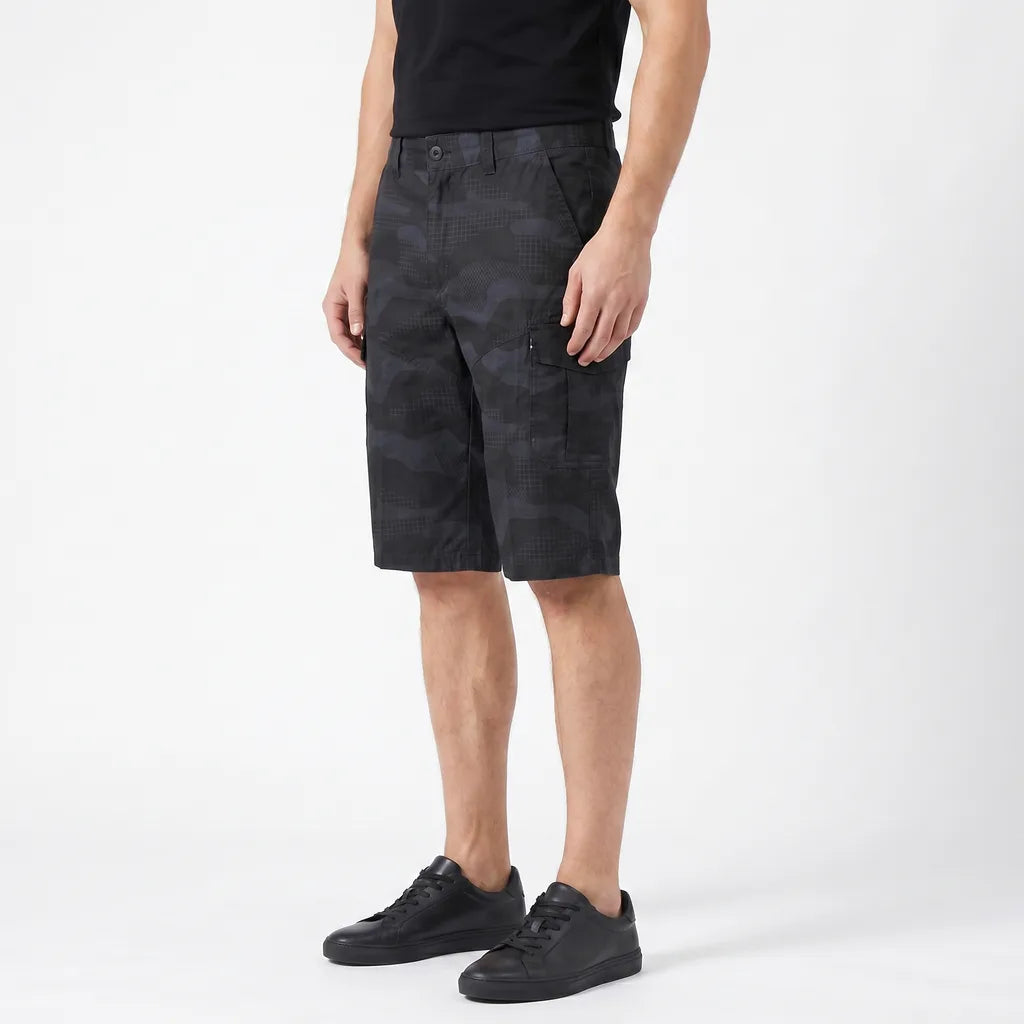 Men's Black Eaton Camo Shorts