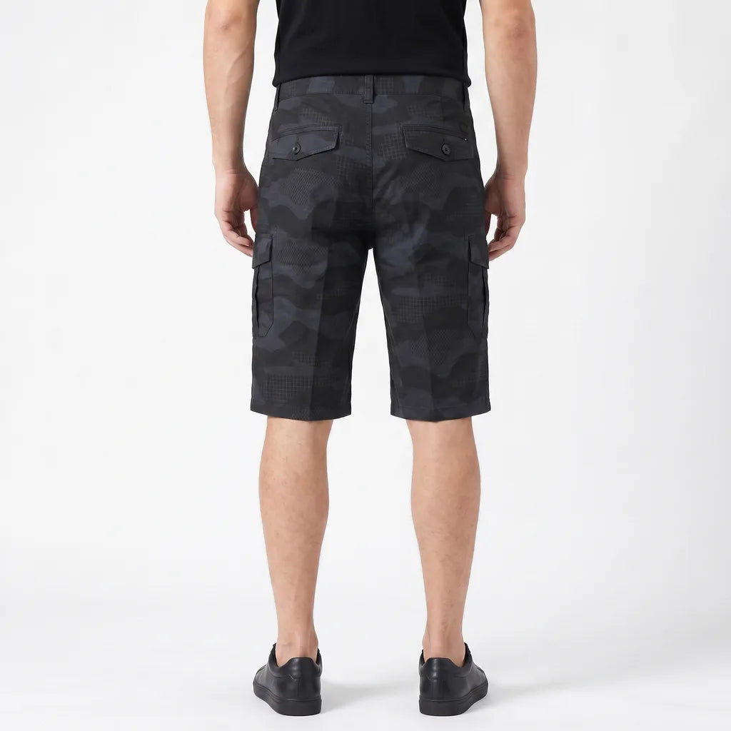 Men's Black Eaton Camo Shorts