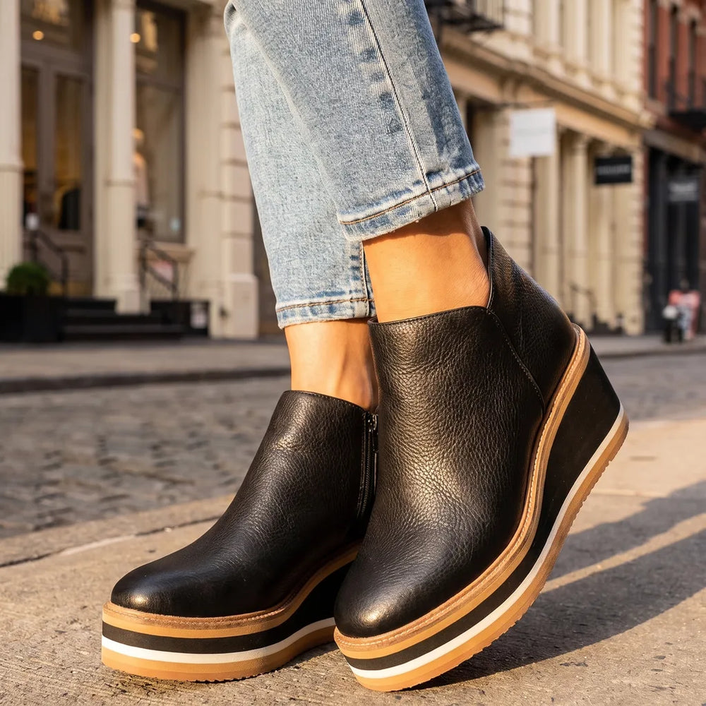 Women's Black Egerton Wedge Ankle Boots