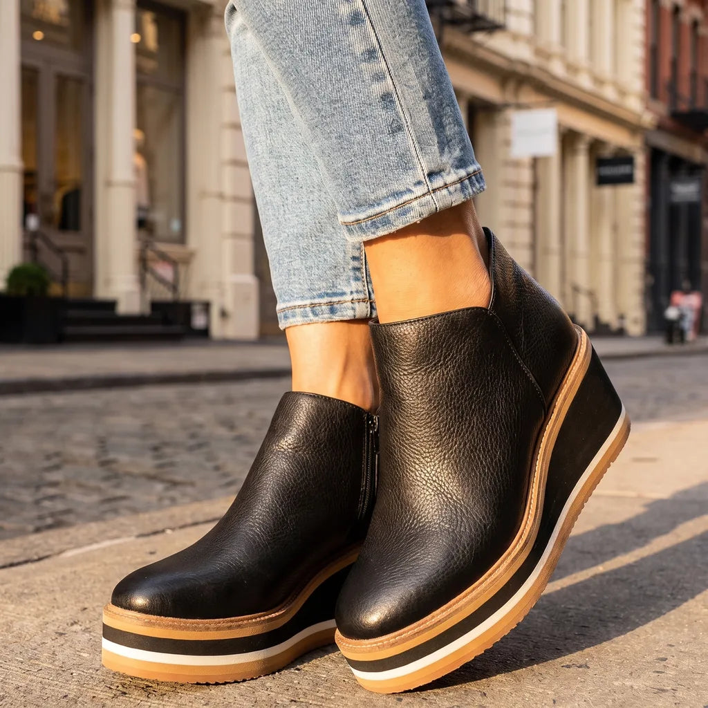 Women's Black Egerton Wedge Ankle Boots