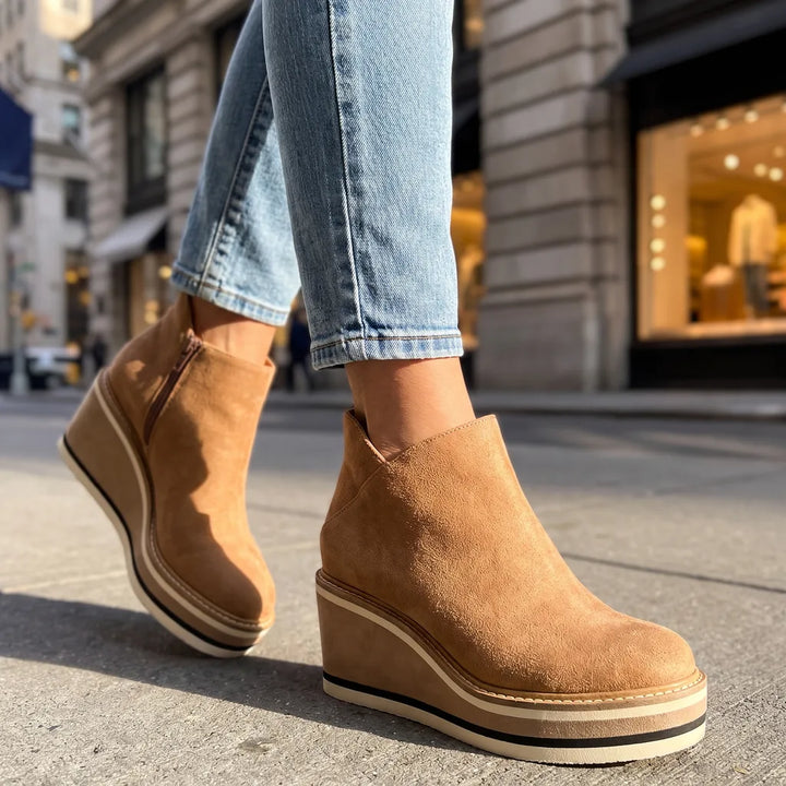 Women's Yellow Egerton Wedge Ankle Boots