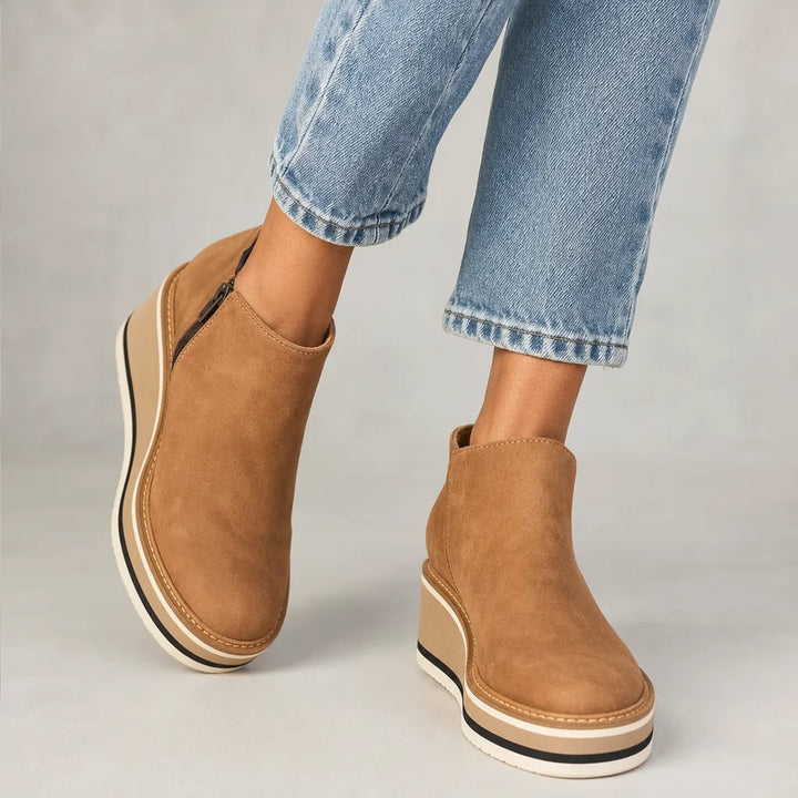 Edith | Women's Waterproof Boots with Heels - Color:Brown;Size:35