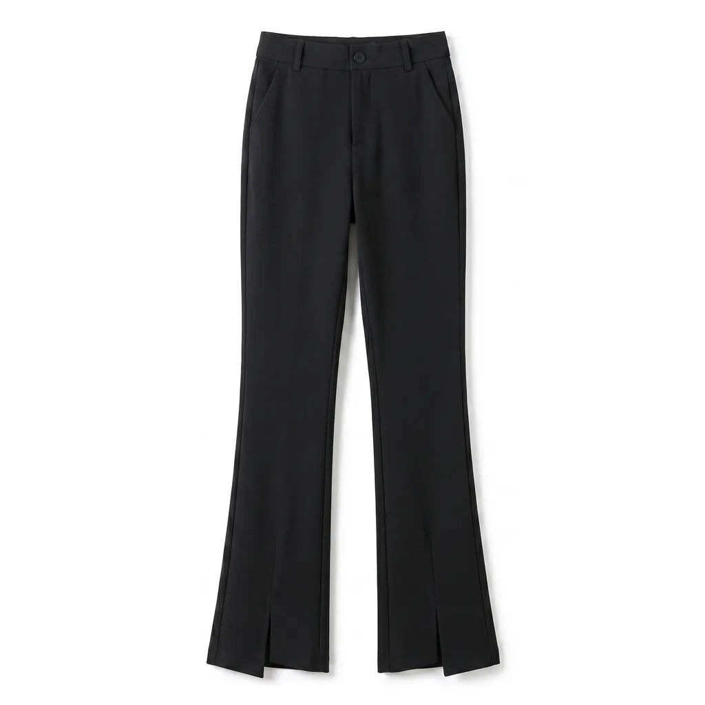 Elara Flared Trousers - Color:Black Autumn;Size:2XL/30