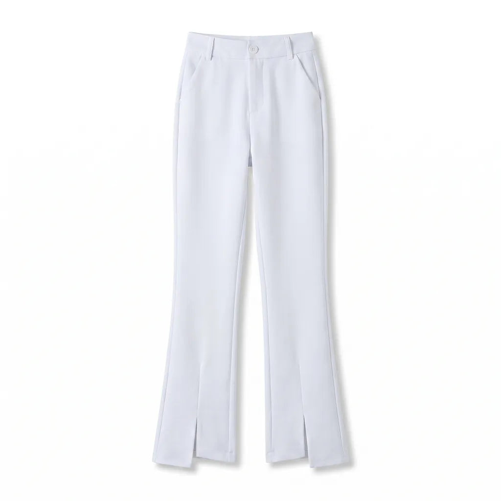 Elara Flared Trousers - Color:White Autumn;Size:2XL/30