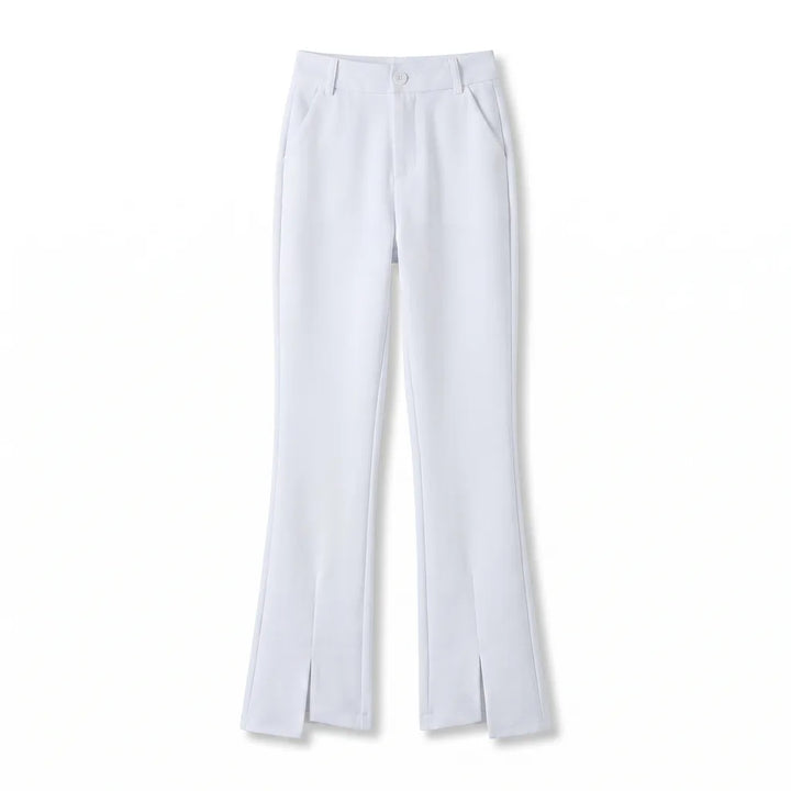 Elara Flared Trousers - Color:White Autumn;Size:2XL/30