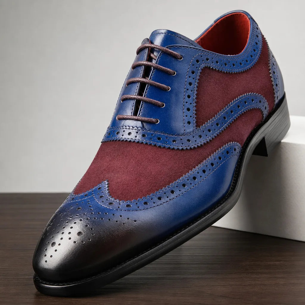 Men's Blue Stratton Leather Brogues