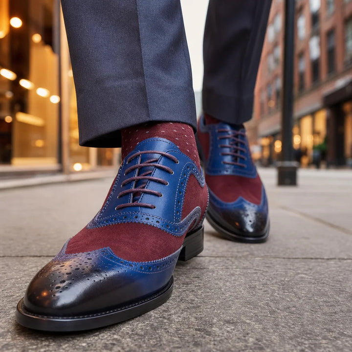 Men's Blue Stratton Leather Brogues
