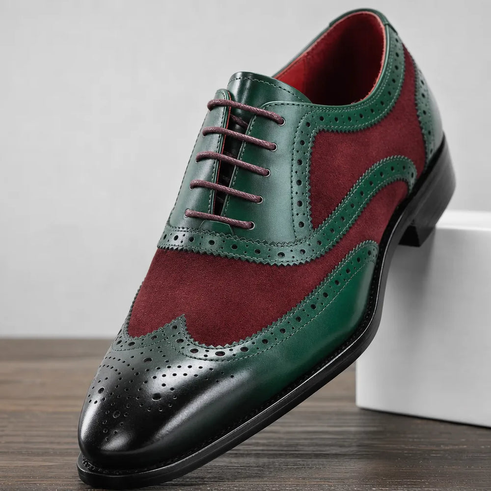 Men's Green Stratton Leather Brogues