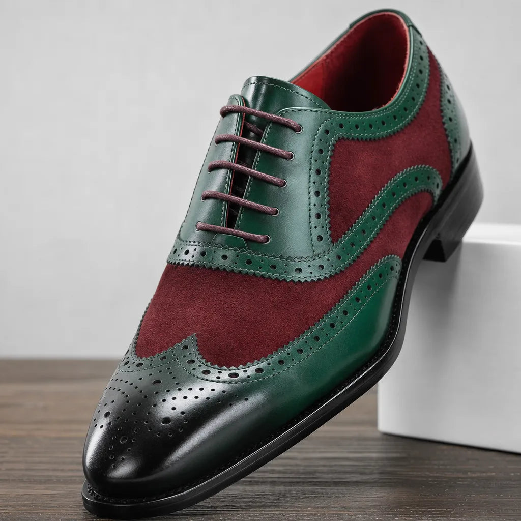 Men's Green Stratton Leather Brogues