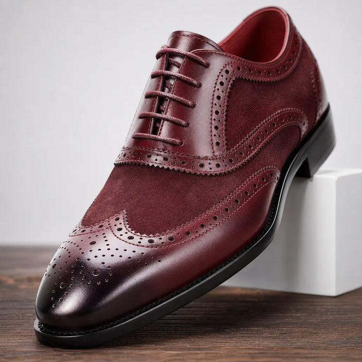 Men's Red Stratton Leather Brogues