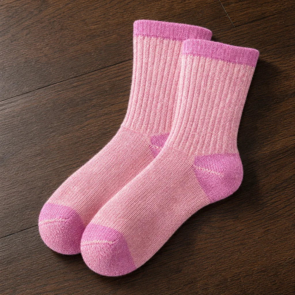 Men's Pink Elijah Merino Wool Socks