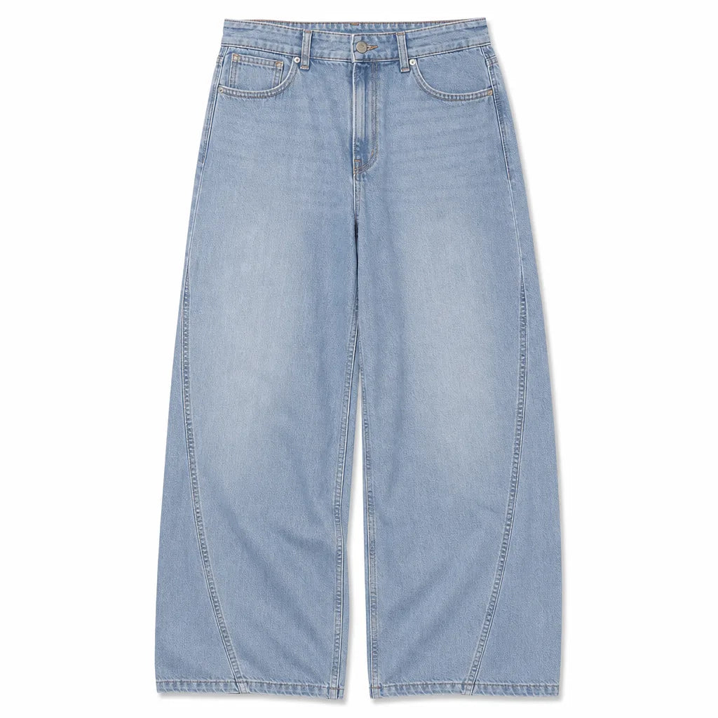 Elis Barrel Jeans - Color:Blue;Size:XS