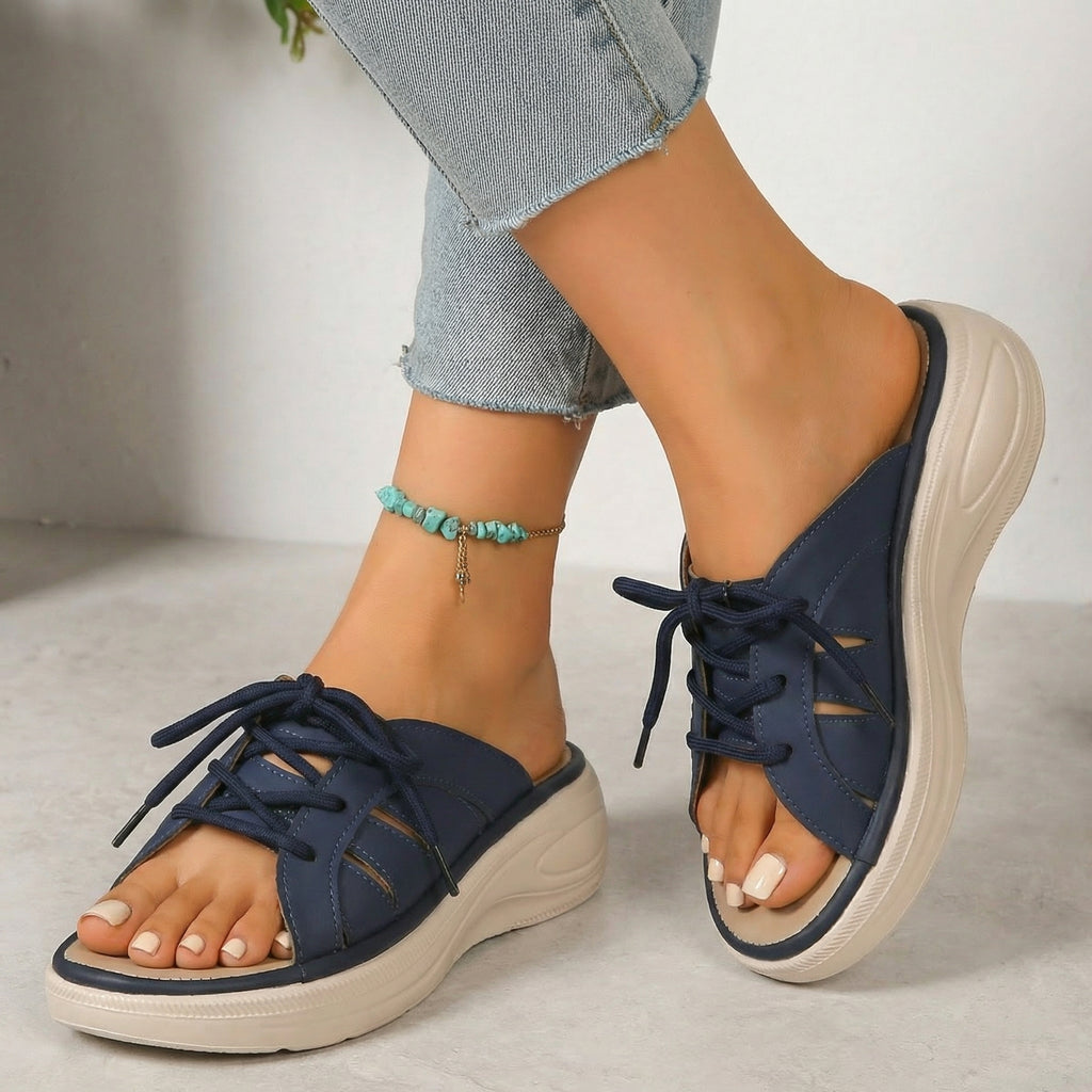 Elisha Strappy Sandals - Color:Blue;Size:35