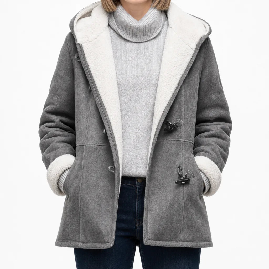 Elissa Hooded Jacket - Color:Gray;Size:XS