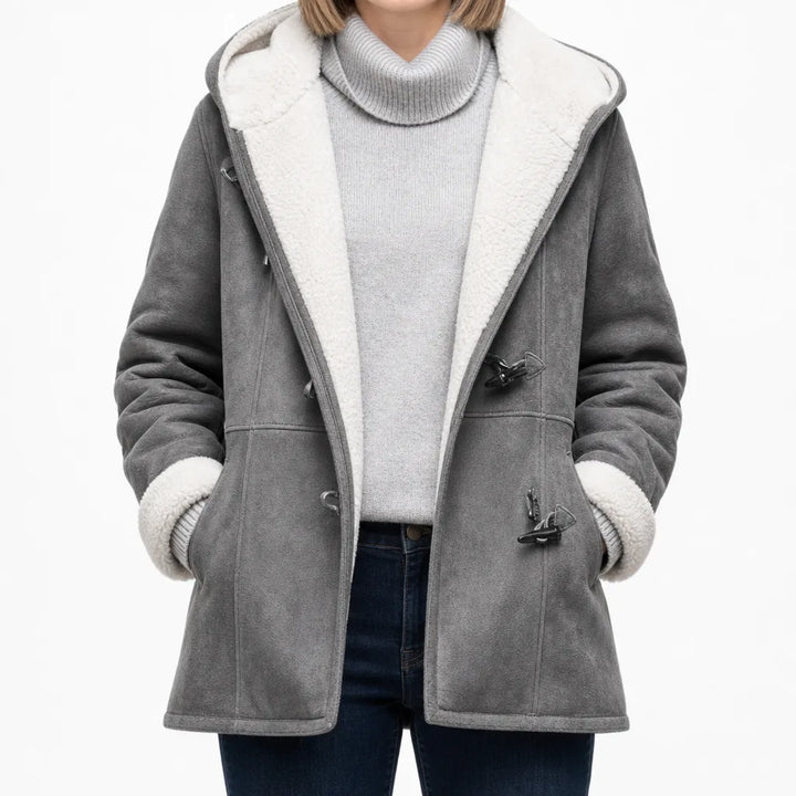 Elissa Hooded Jacket - Color:Gray;Size:XS