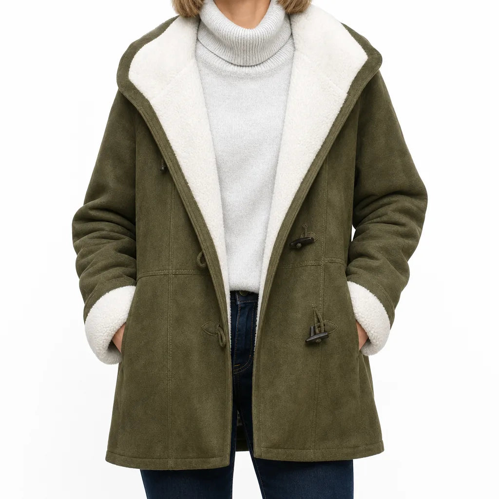 Elissa Hooded Jacket - Color:Green;Size:XS
