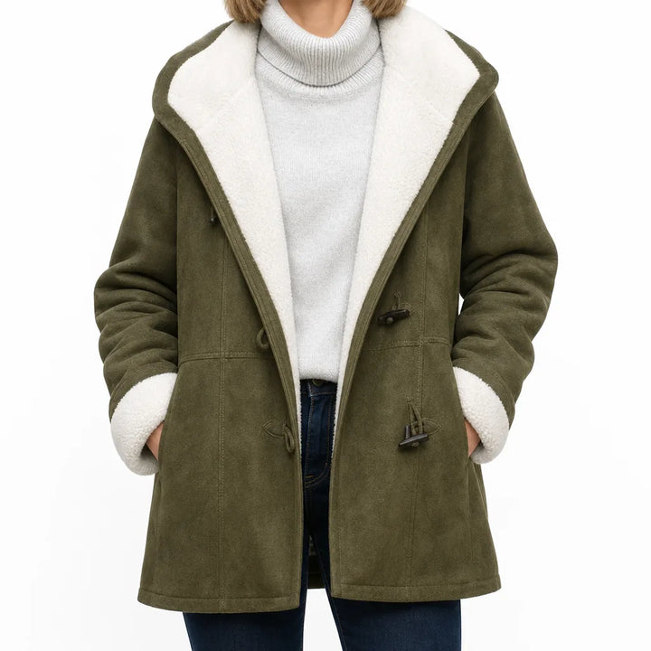 Elissa Hooded Jacket - Color:Green;Size:XS