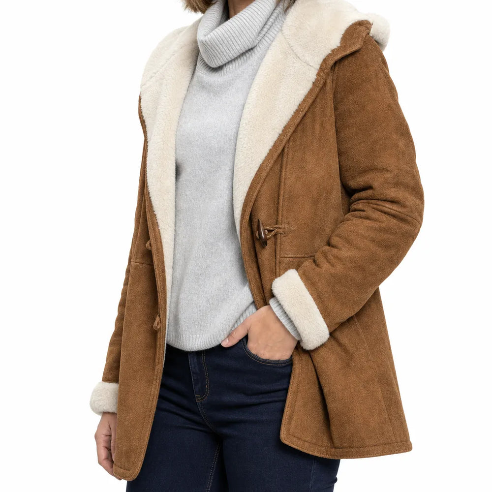 Women's Brown Sawyer Fur Collar Jacket