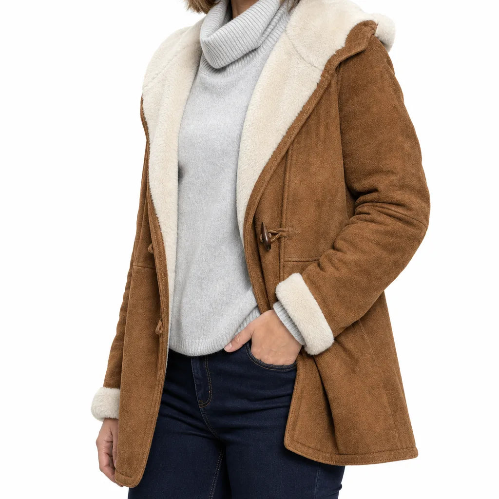 Women's Brown Sawyer Fur Collar Jacket