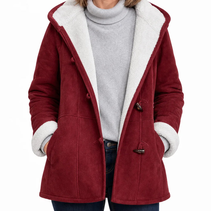 Elissa Hooded Jacket - Color:Red;Size:XS