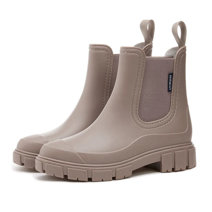 Ella | Women's Waterproof Stylish Chelsea Boots  - Size:36;Color:Taupe