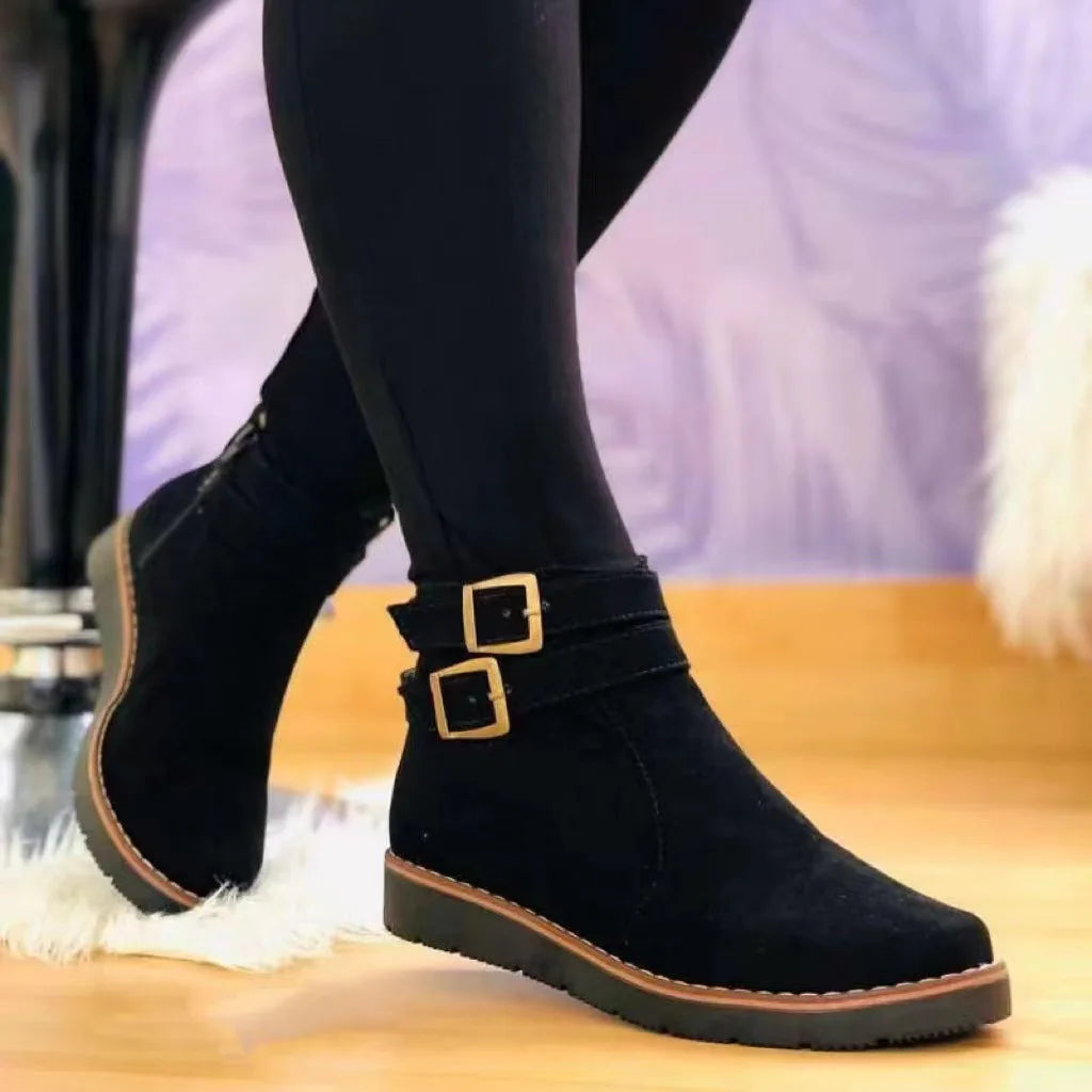 Ellen | Women's Orthopedic Ankle Boots - Color:Black;Size:36