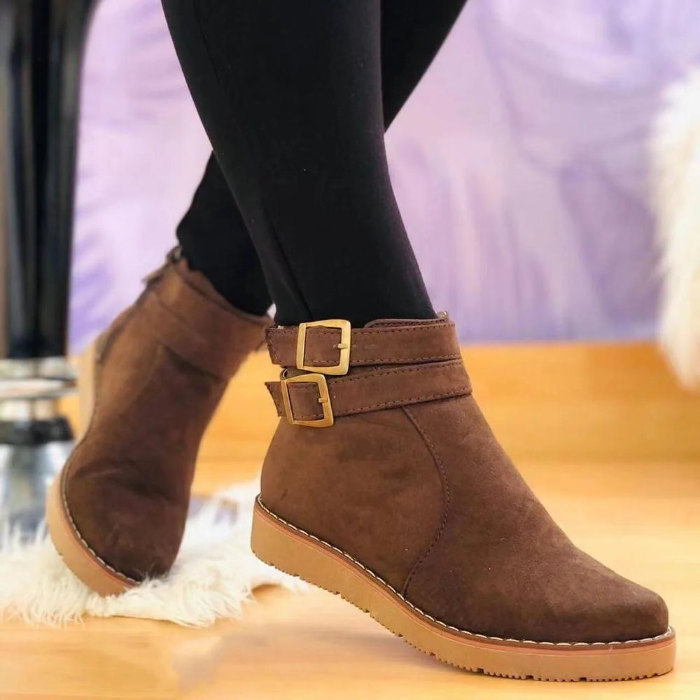 Ellen | Women's Orthopedic Ankle Boots - Color:Brown;Size:36