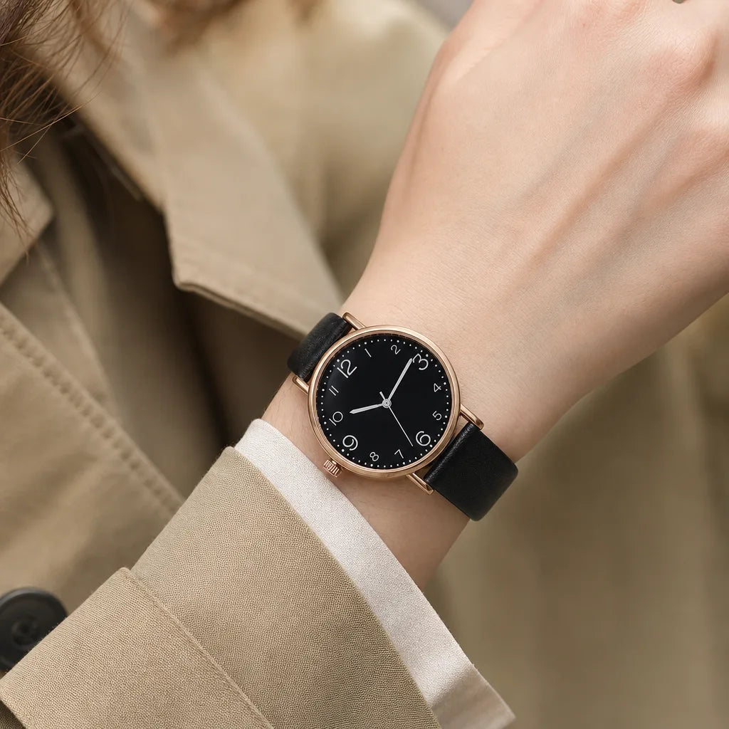 Women's Black Monroe Minimal Quartz Watch