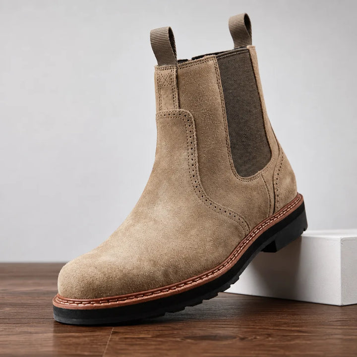 Ellery | Men's Suede Chelsea Boots - Color:Brown;Size:39