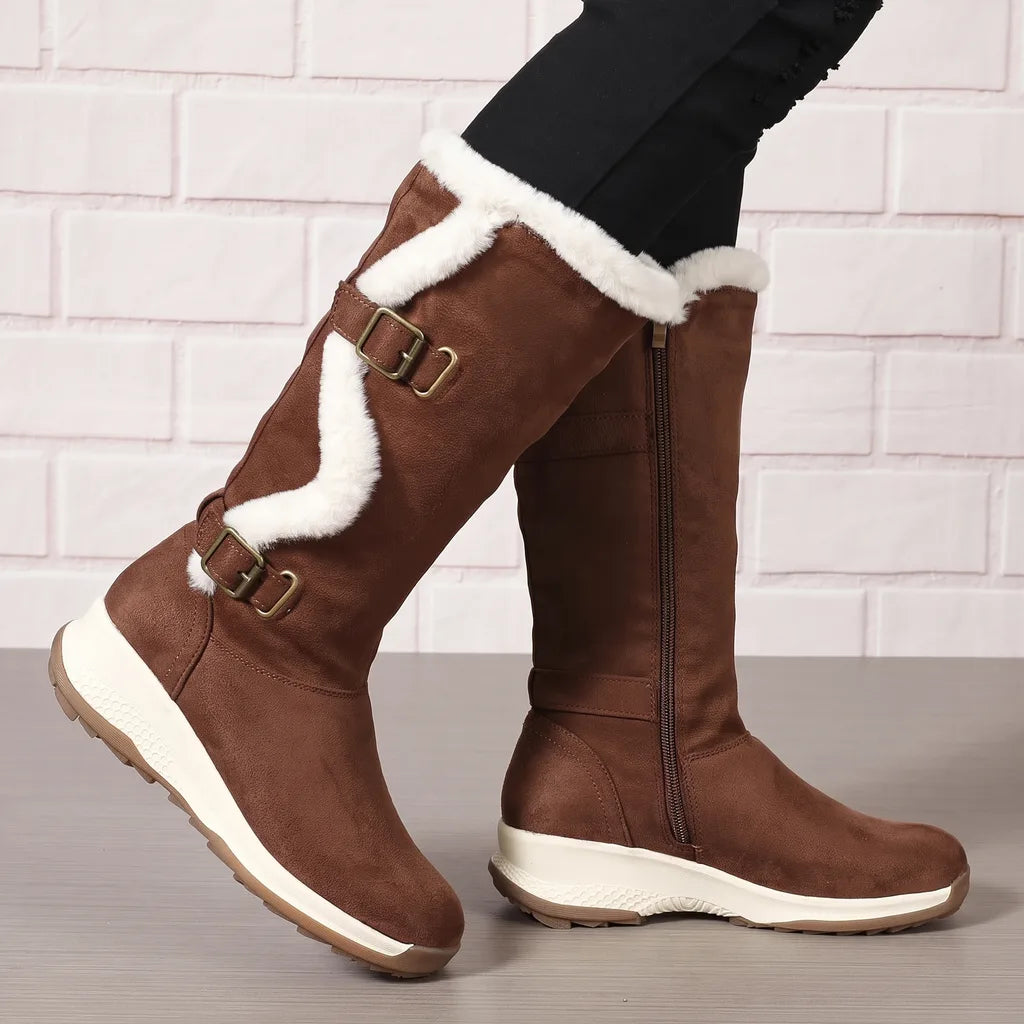 Elliott |  Women's Orthopedic Knee High Boots - Color:Brown;Size:36