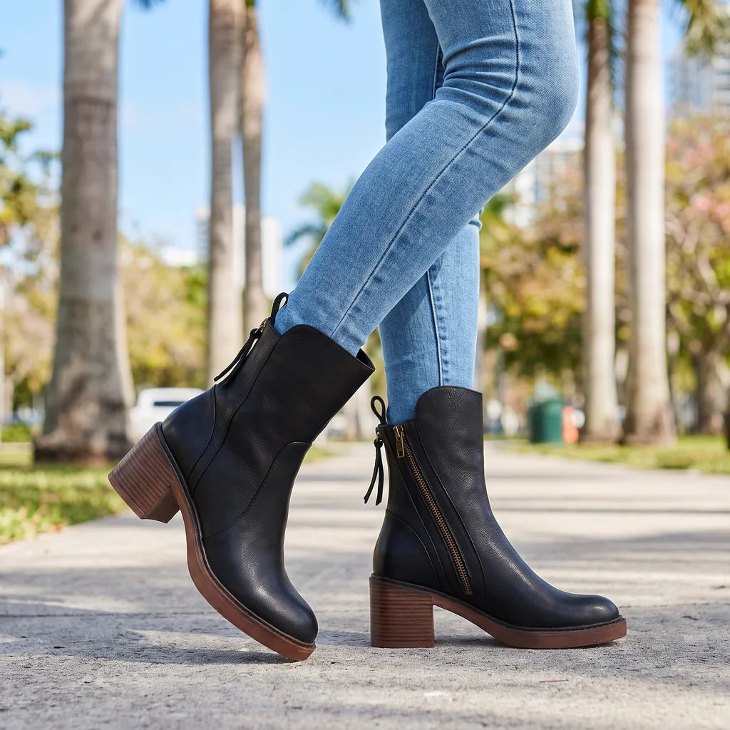 Women's Black Penelope Platform Ankle Boots