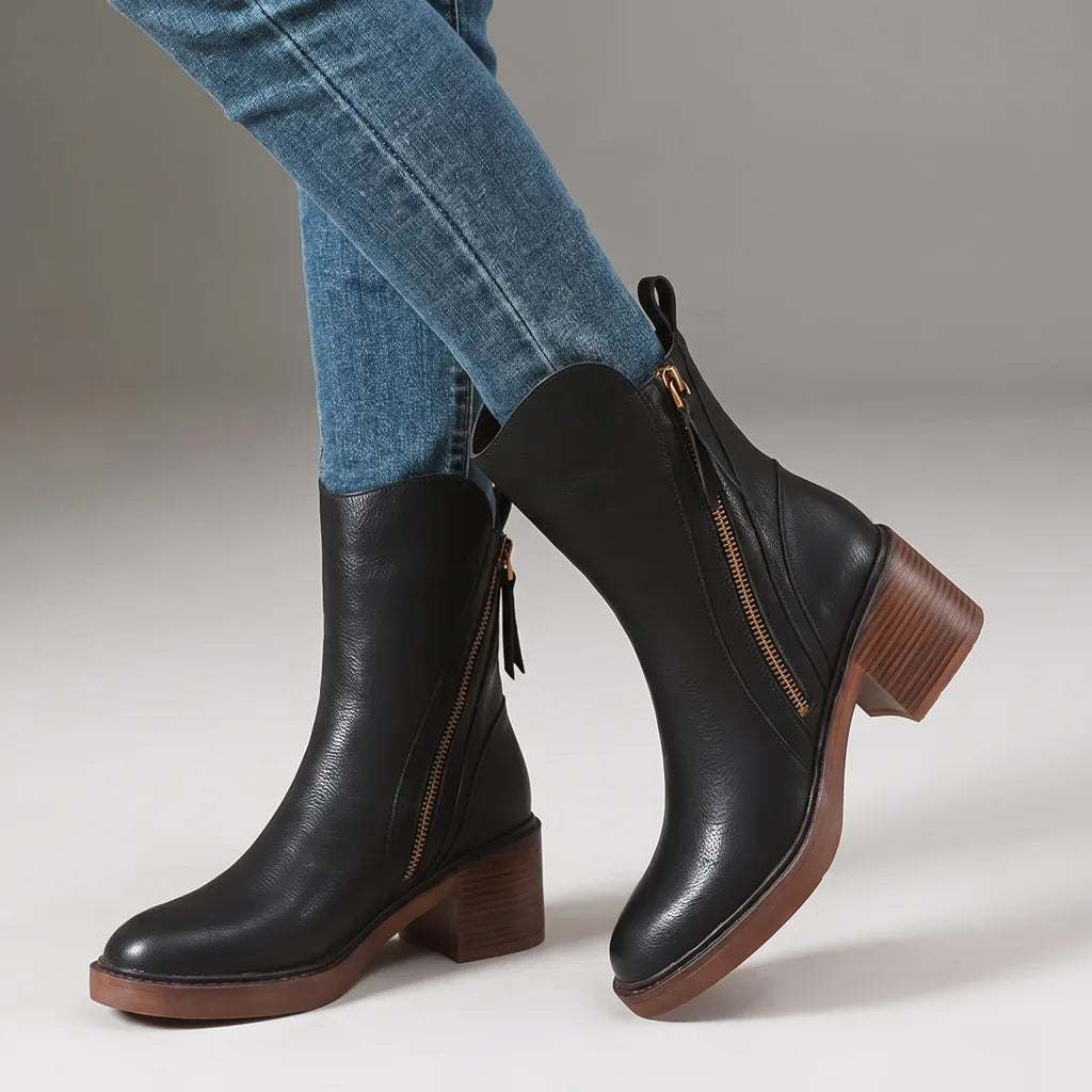 Ellis Ankle Boots - Color:Black;Size:35