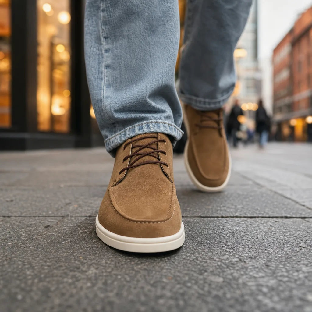 Men's Beige Reeves Lace Up Sneakers