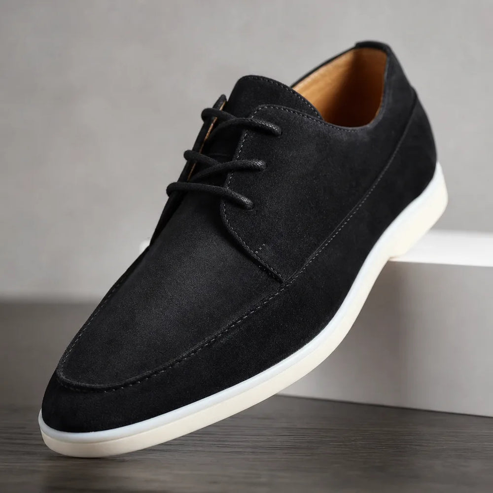 Ellis | Fall Suede Luxury Loafers - Color:Black;Size:38