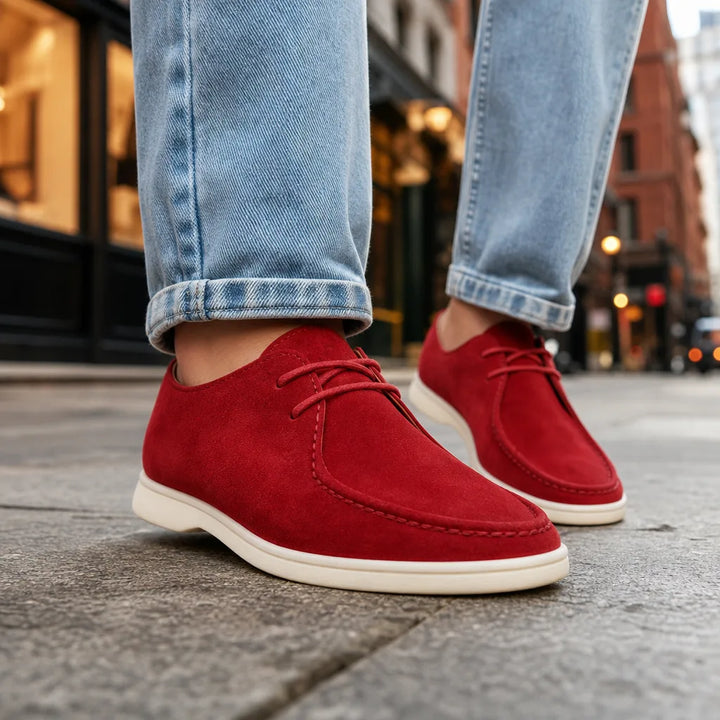 Men's Red Reeves Lace Up Sneakers