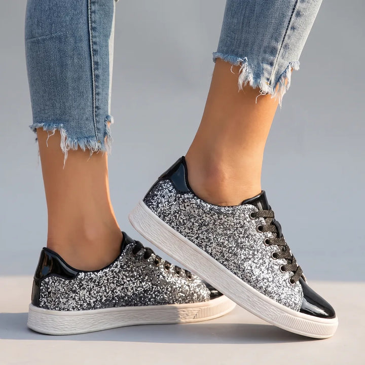 Elodie Sparkle Sneakers - Color:Black;Size:36